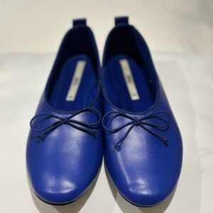 Zara Cobalt Blue Ballet Flats with Bow